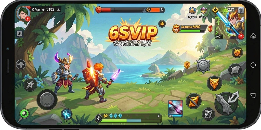 Screenshot utama 6SVIP menampilkan antarmuka pengguna yang sederhana dan efisien.