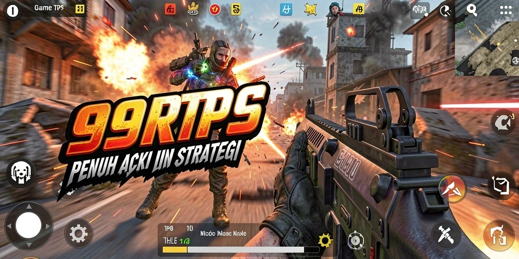 Tangkapan layar menampilkan aksi seru dari gameplay TPS 99RTP.