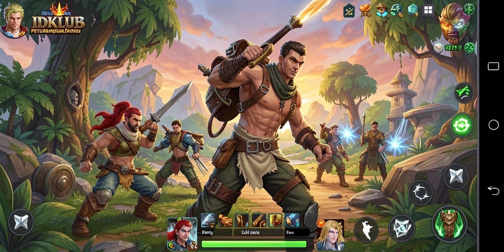 Tampilan menarik dari gameplay RPG di IDKLUB.