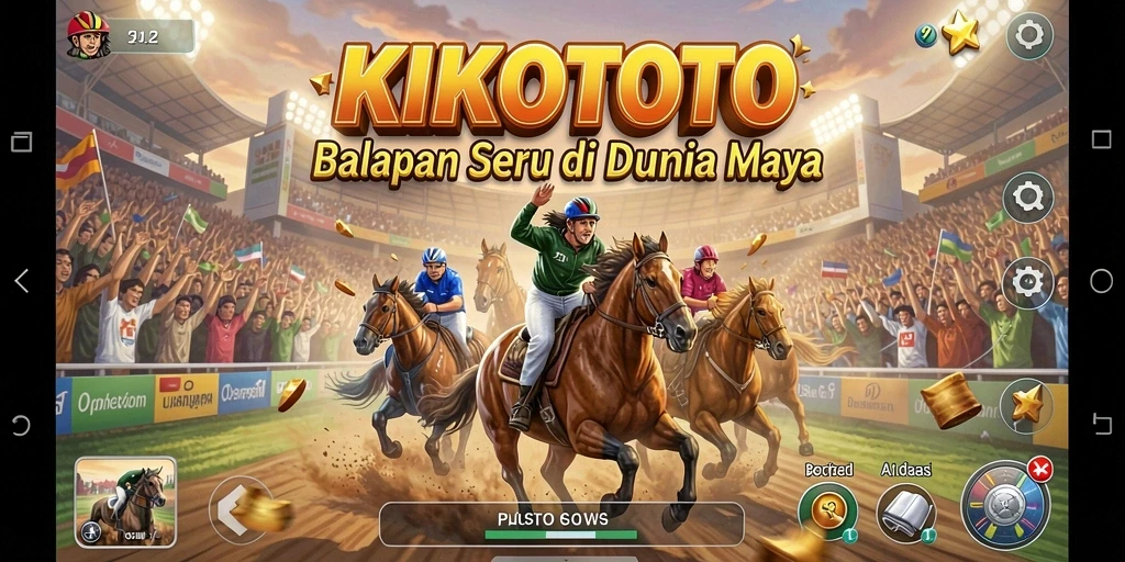 Gameplay balapan seru di KIKOTOTO dengan grafis memukau.