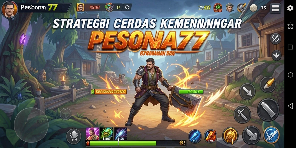 Tangkapan layar menunjukkan gameplay PESONA77 yang intens dan menantang.