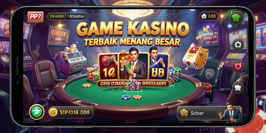 Screenshot gameplay PP7 menampilkan pengalaman bermain Kasino yang seru dan menarik.