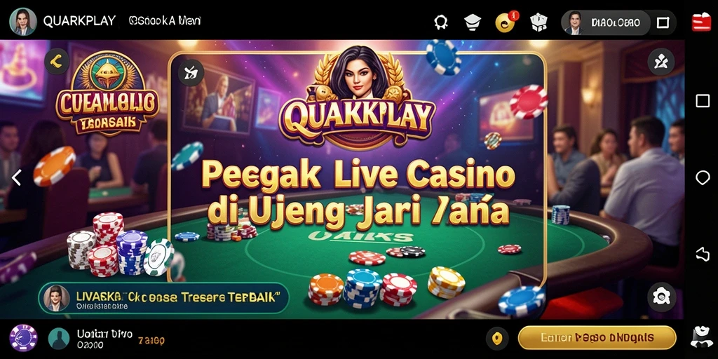 Tampilan langsung gameplay kasino di QUARKPLAY yang menarik.