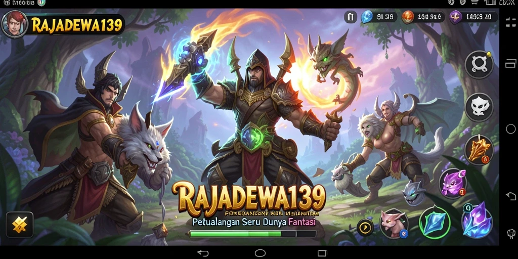 Tampilan gameplay menakjubkan di dunia fantasi RAJADEWA138.