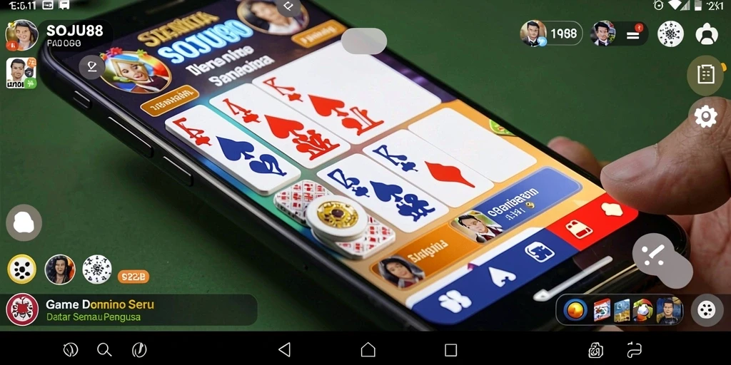 Tampilan gameplay Domino yang menegangkan dan seru.
